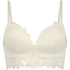 Shiloh Padded Non-wired Longline Bra, White