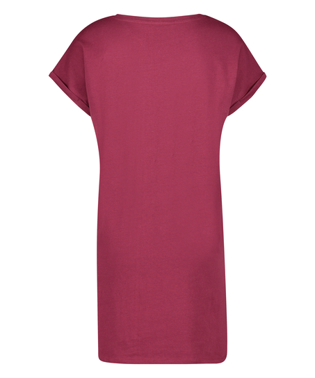 Round Neck Nightshirt, Red