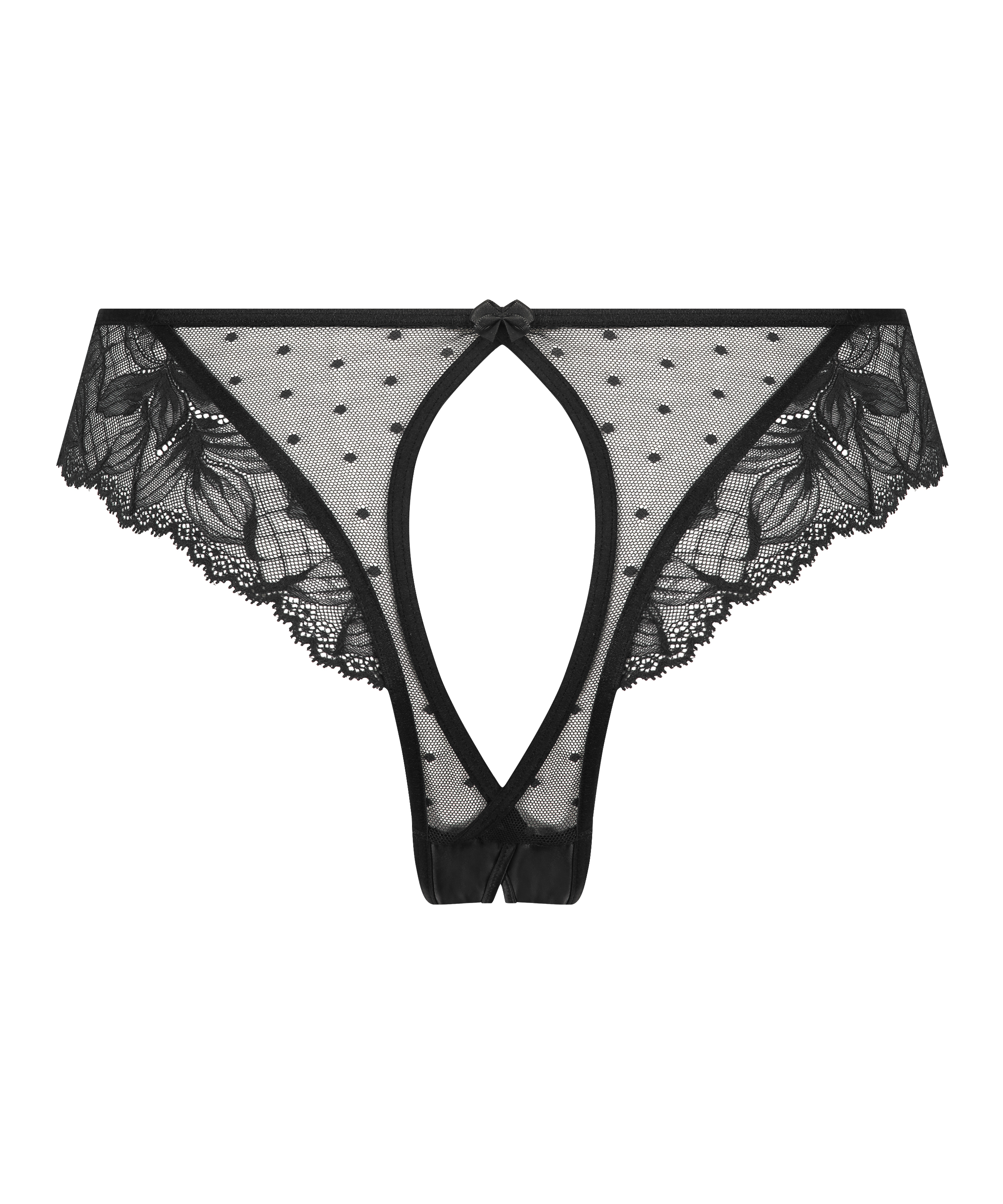 Lulu Open Crotch Brazilian, Black, main