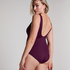 Shaping Shell Mesh Swimsuit, Purple