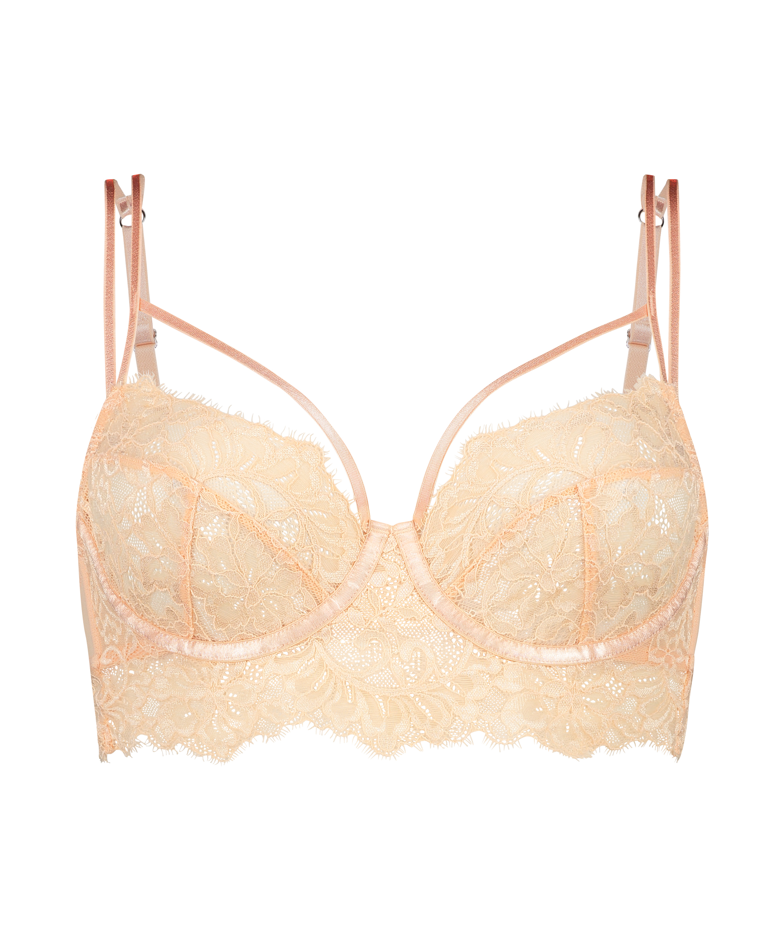 Isabella Non-Padded Underwired Longline Bra, Orange, main