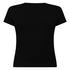 Ribbed Crew Neck Short-Sleeved Pyjama Top, Black
