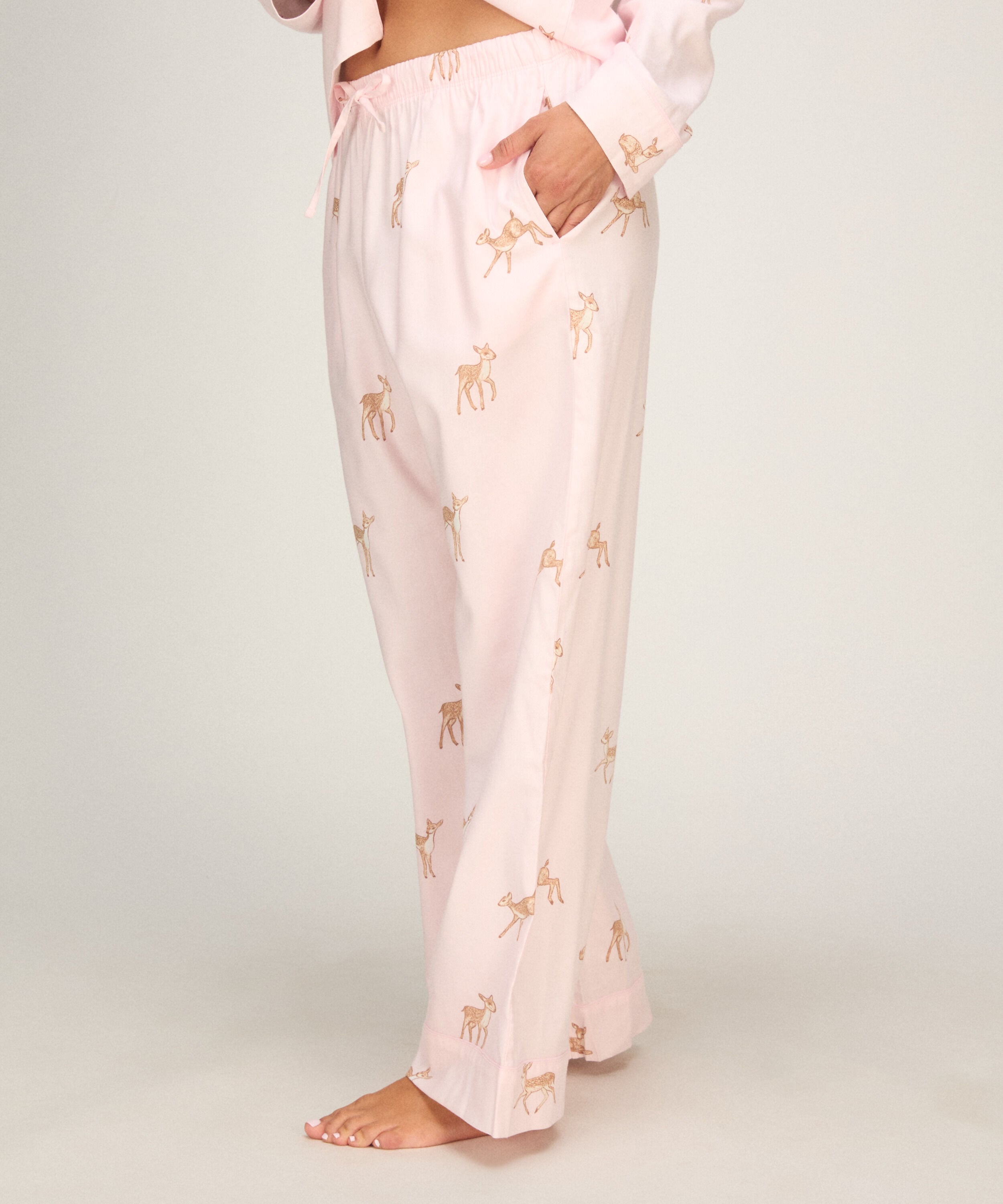 Pant Woven Deer, Pink