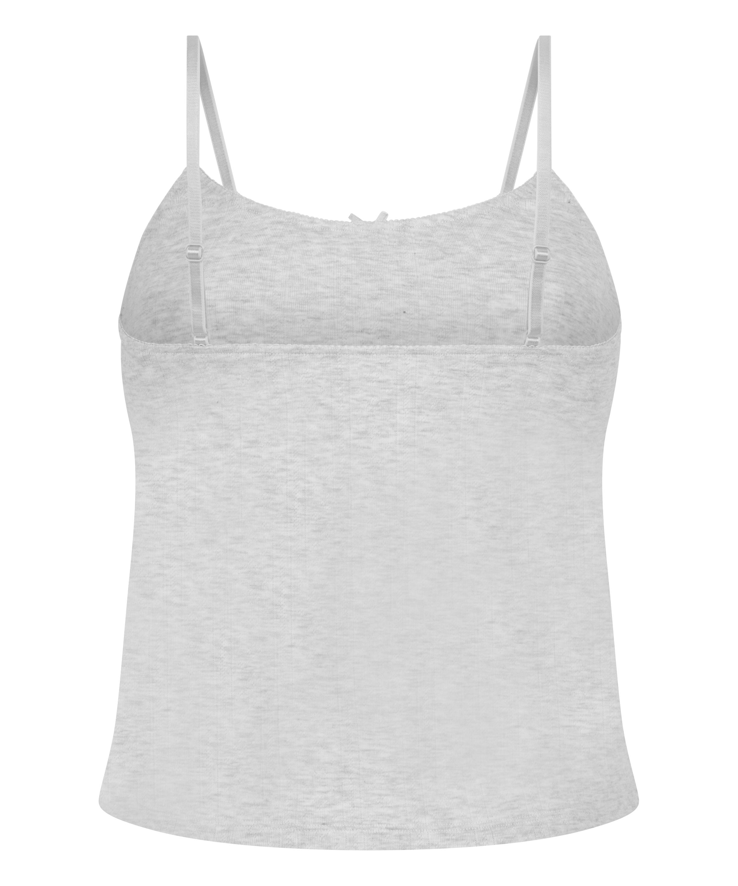 Pointelle Pyjama Top, Grey, main