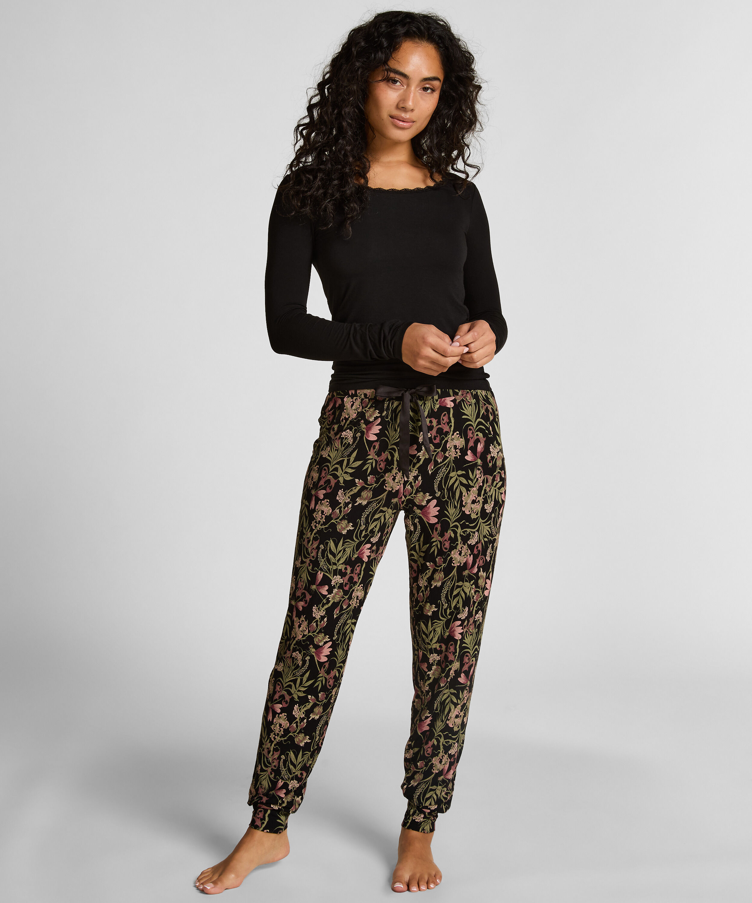 Jersey Pyjama Pants, Black