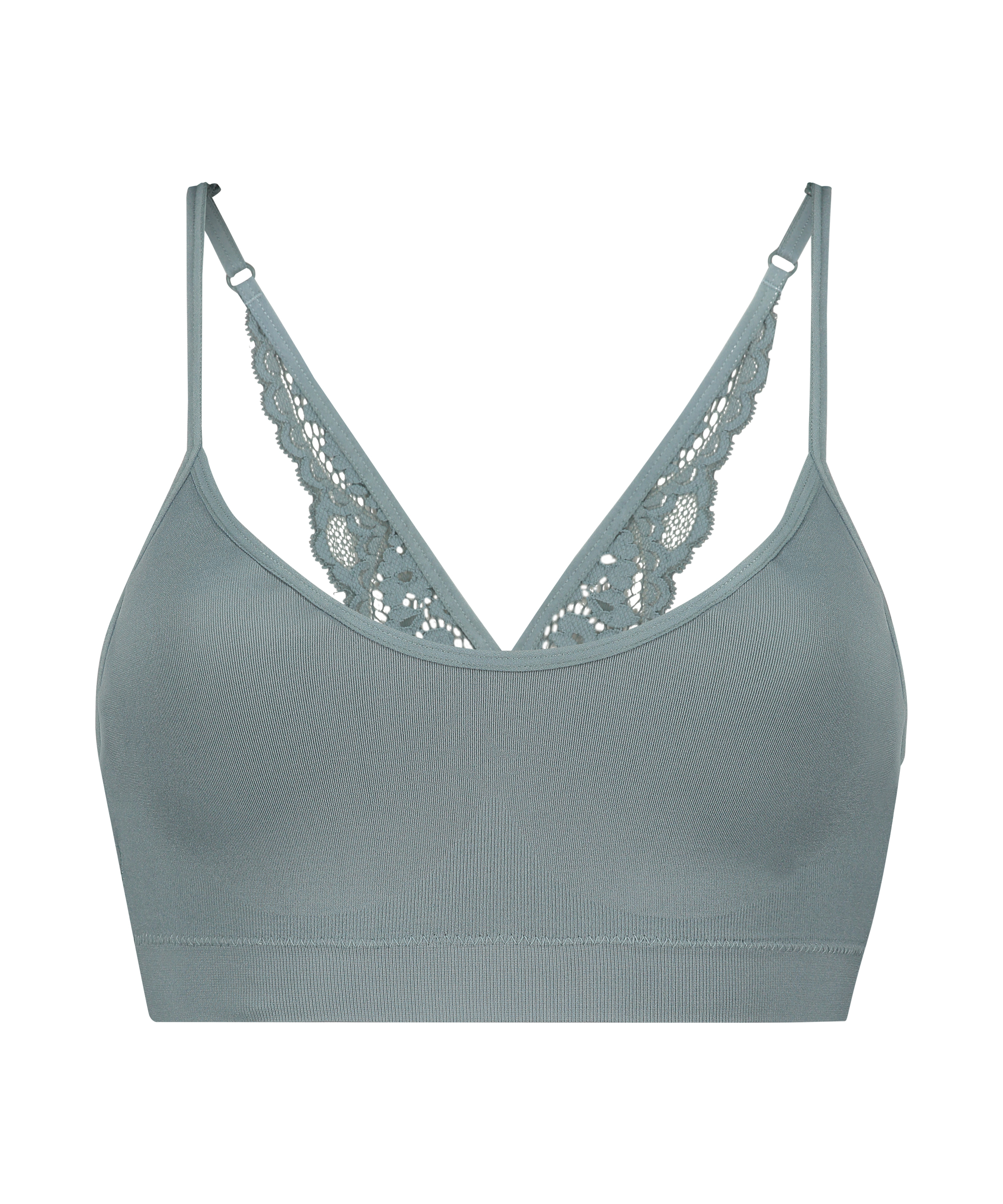 Rose seamless bralette, Green, main