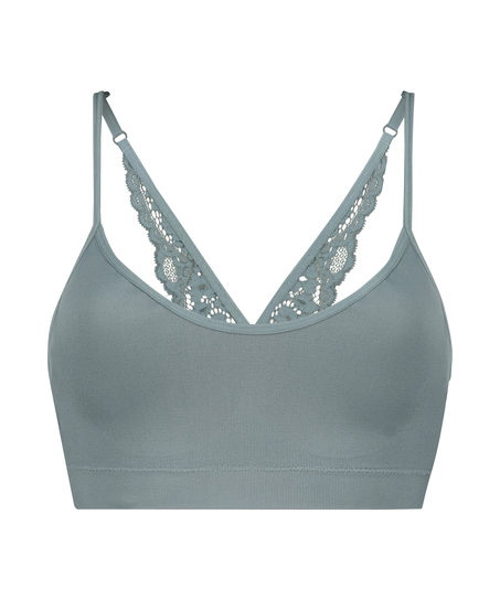 Rose seamless bralette, Green