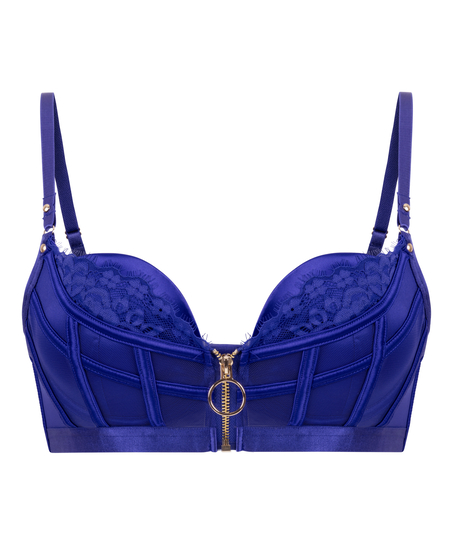 Sable Padded Underwired Push-up Bra, Blue