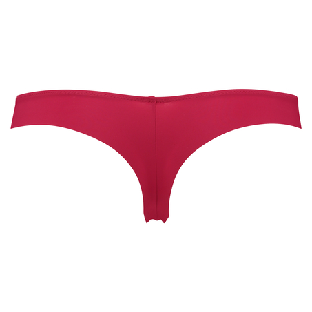 Satin fleece thong, Red