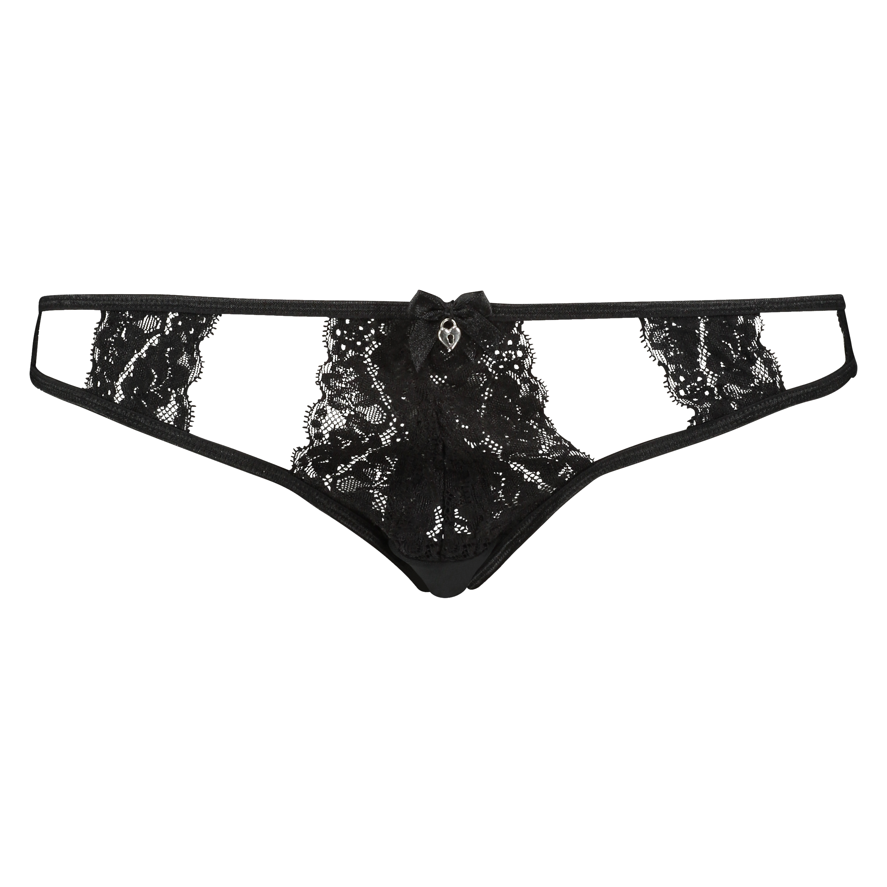 Brazilian Vertical lace, Black, main