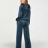 Velours Pyjama Bottoms, Blue