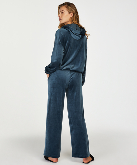 Velours Pyjama Bottoms, Blue