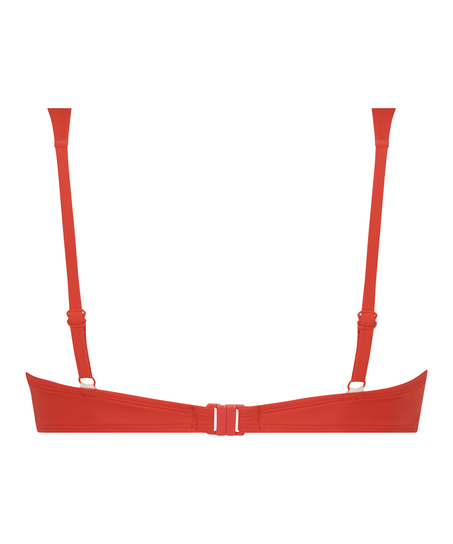Sardinia padded underwired bikini top, Red