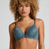 Marine Padded Underwired Push-Up Bra, Blue