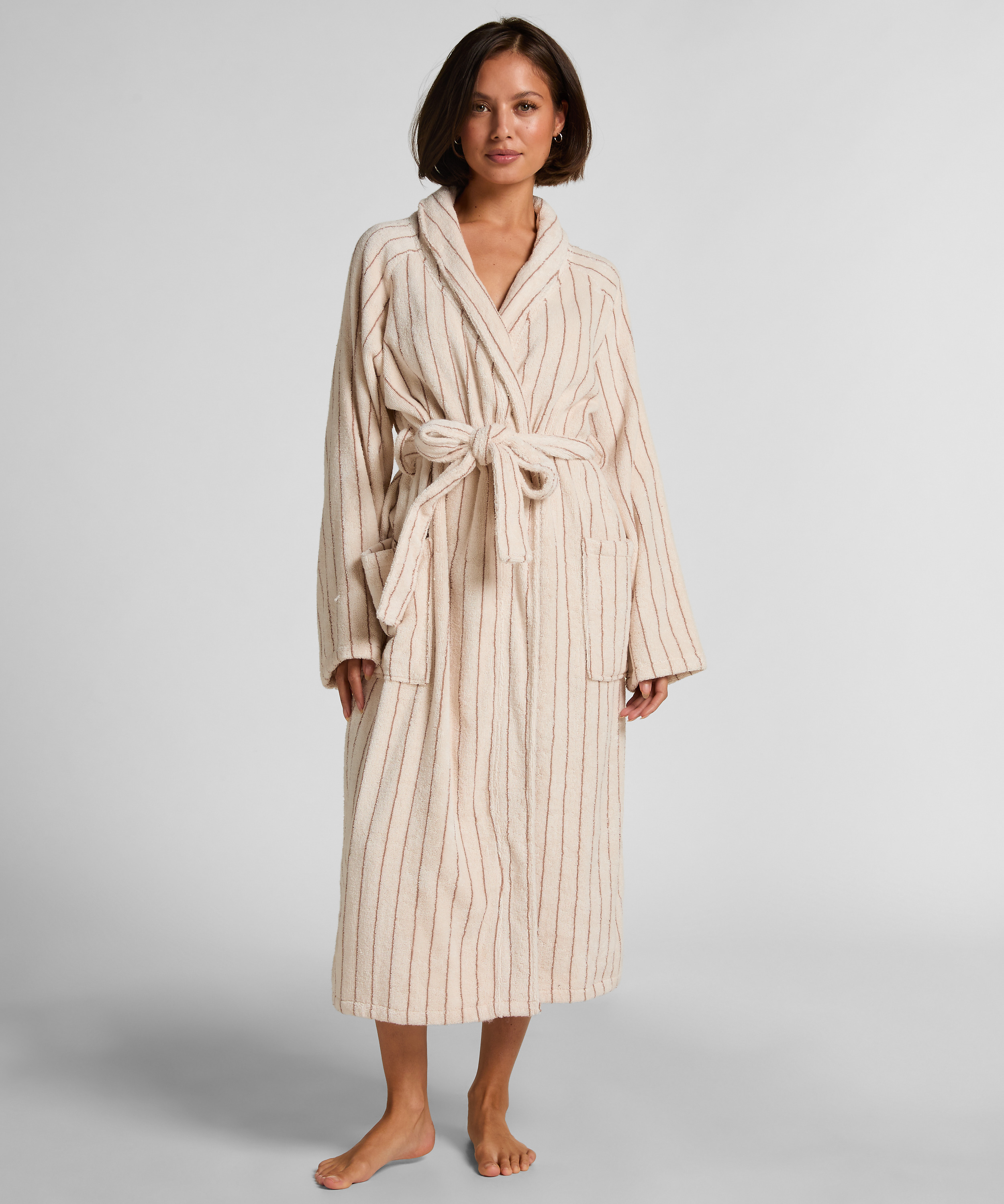 Toweling Robe, Beige, main