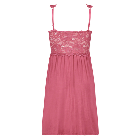 Modal Lace Slip Dress, Pink