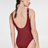 HKMX Tight Closure Swimsuit, Red