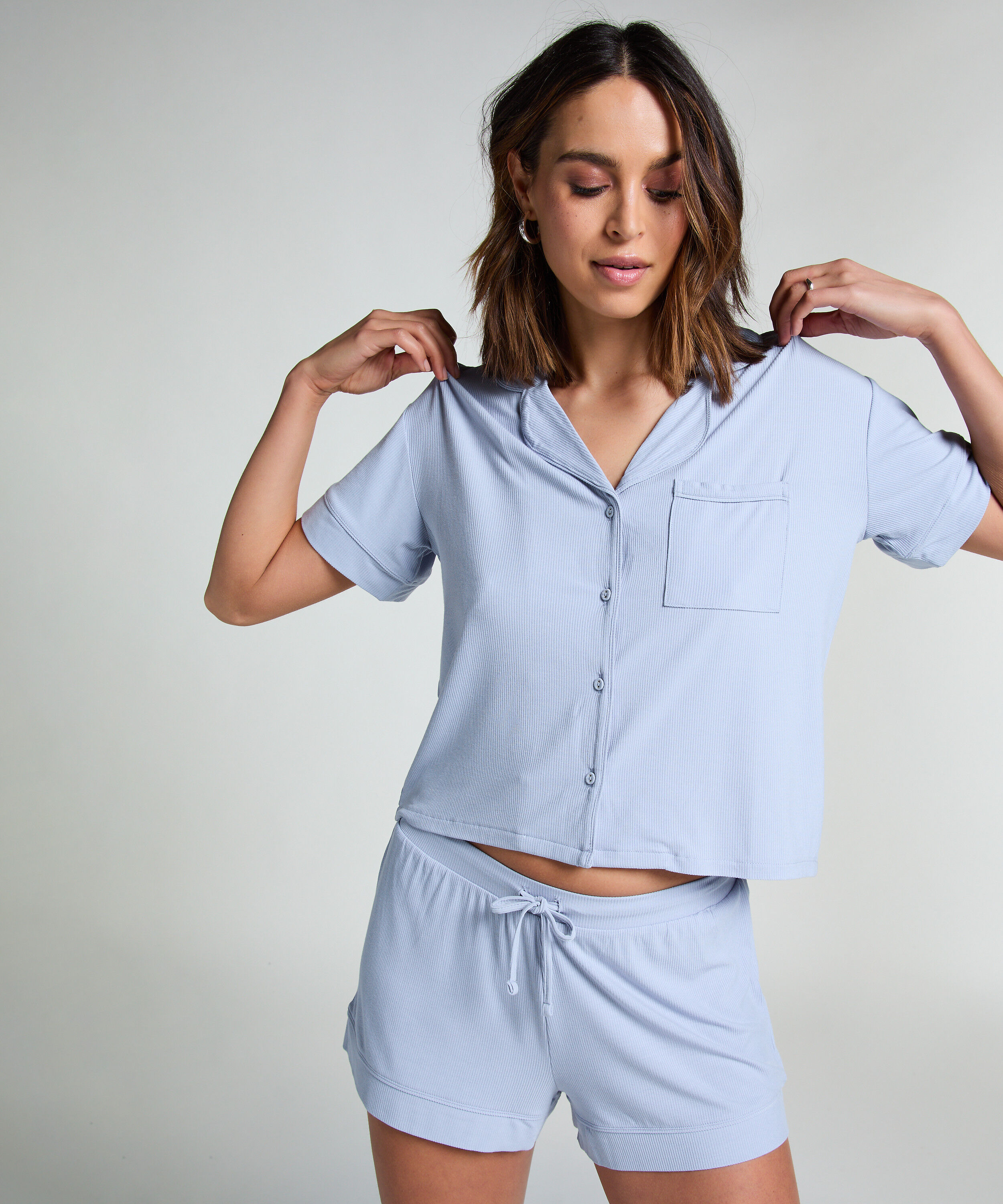 Essential Jersey Short-Sleeved Jacket, Blue