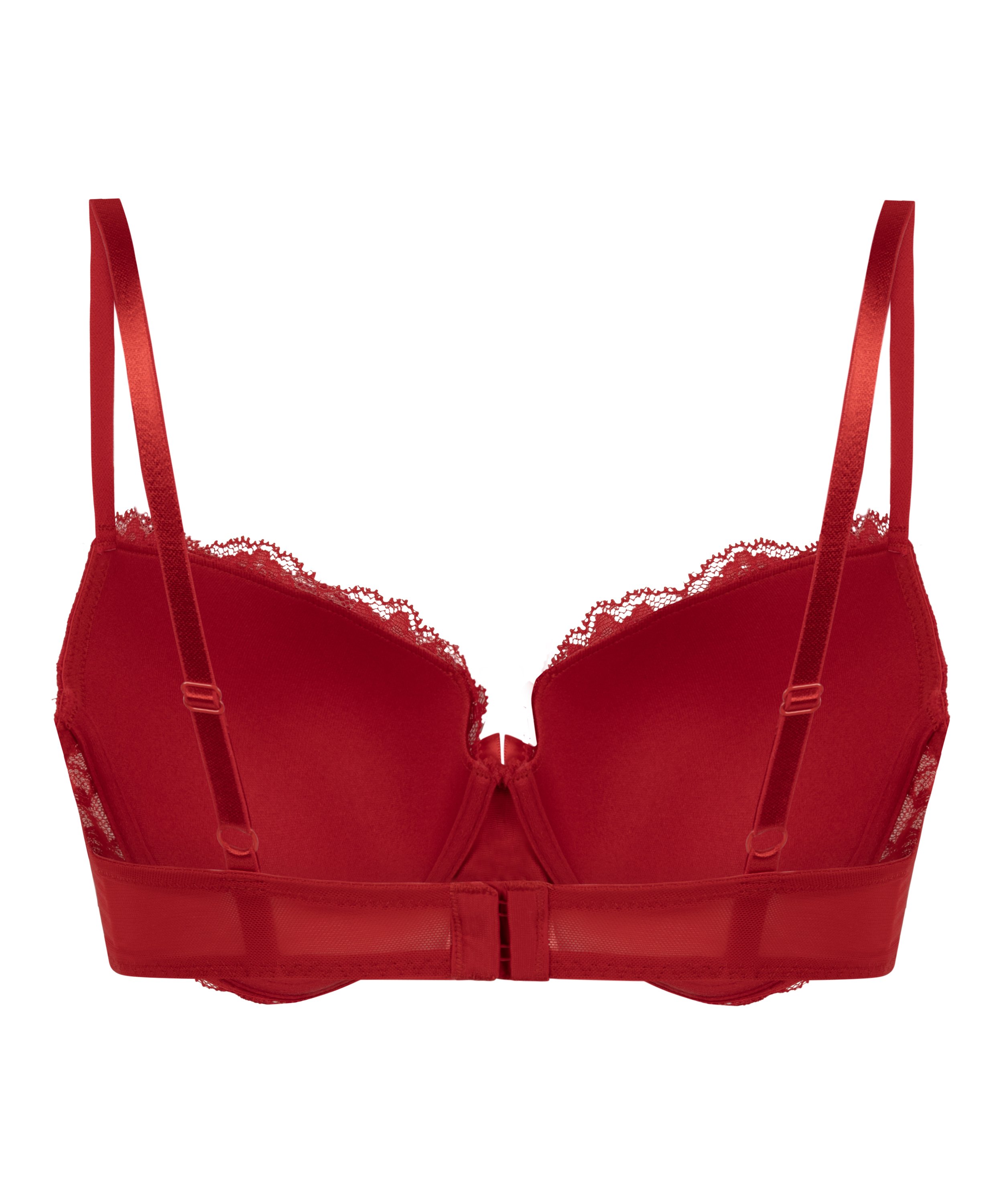 Teddy Padded Underwired Bra, Red, main