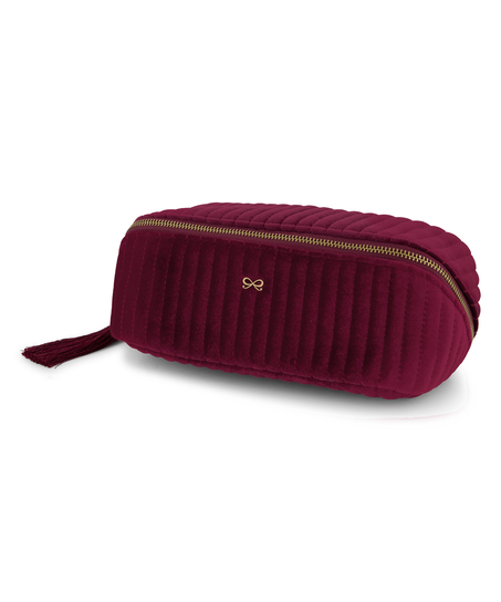 Velvet Make-Up Bag, Red