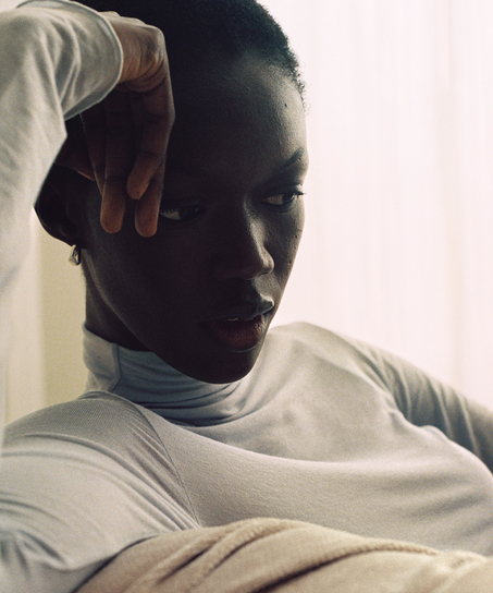 super soft Turtleneck shirt with Cashmere, Blue