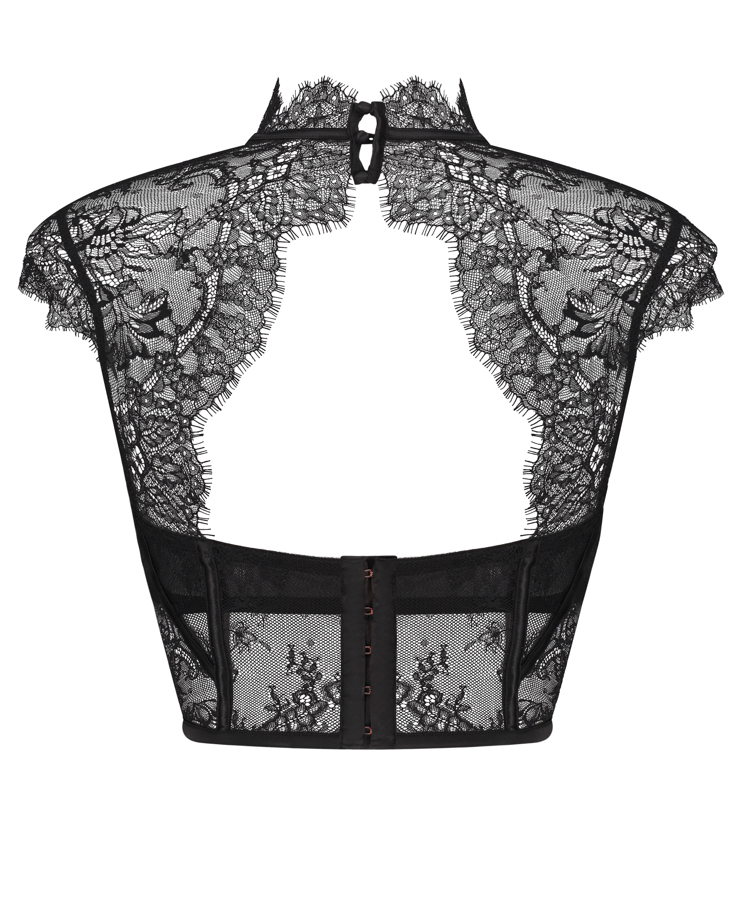 Lace Camille Top, Black, main