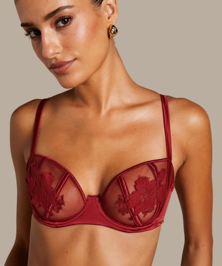 Ember Non-Padded Underwired Bra, Red