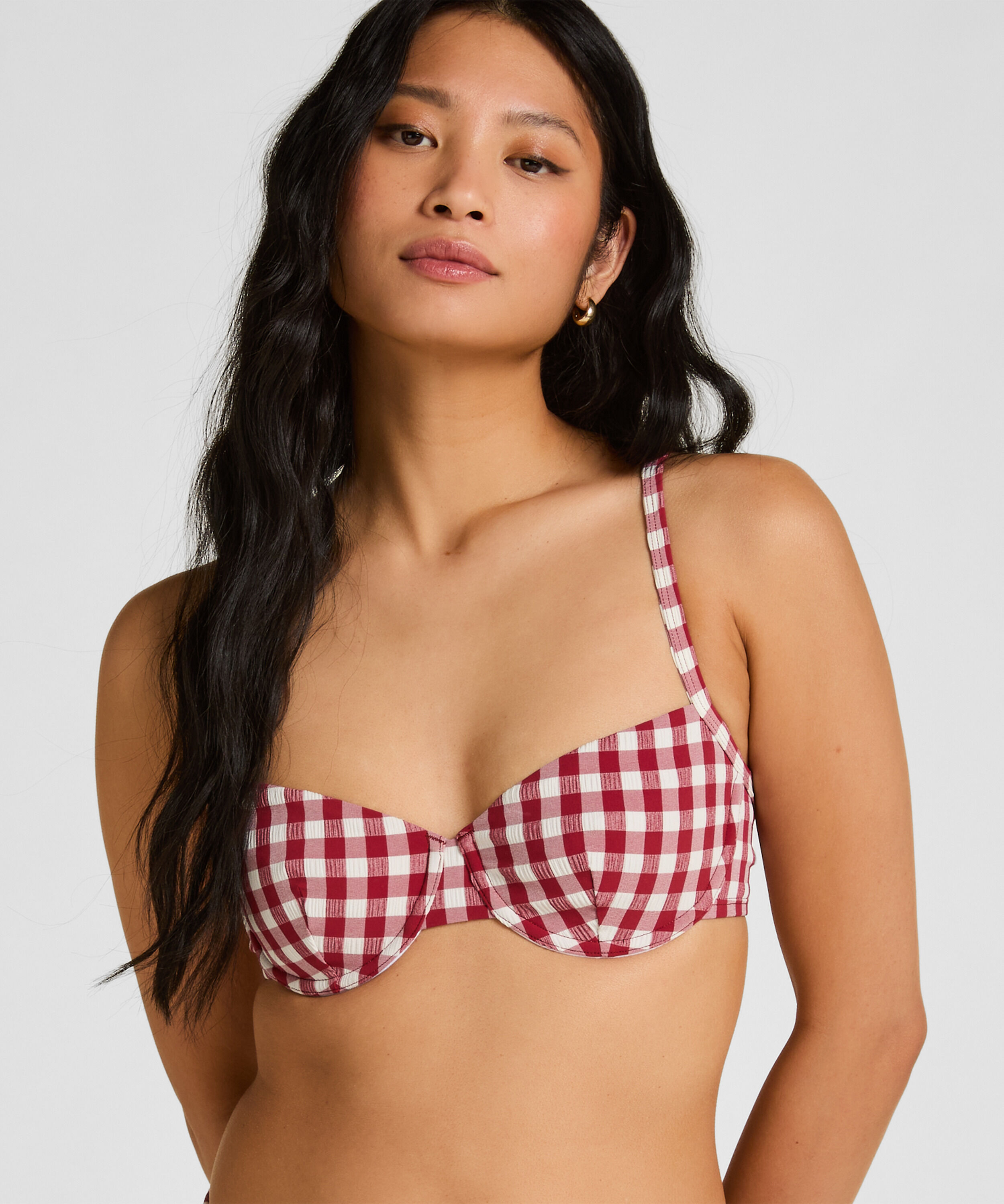 Non-Padded Underwired Bikini Top Amalfi, Red