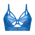 Pleasure Non-Padded Underwired Longline Bra, Blue