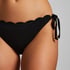 Scallop Bikini Bottoms, Black