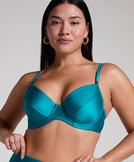 Aqua Non-Padded Underwired Bikini Top, Green