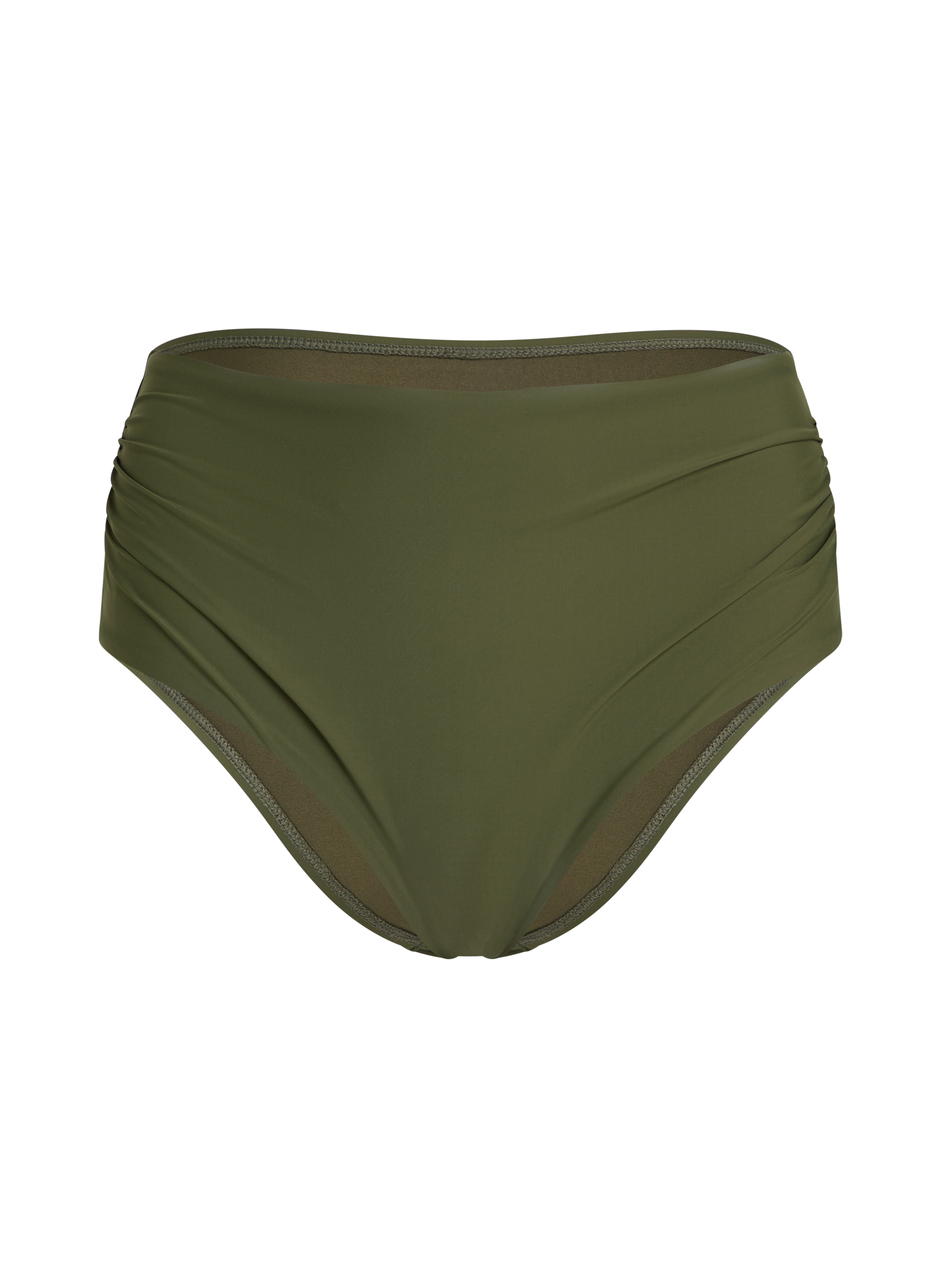 Luna High-Waisted Shaping Cheeky Bikini Bottoms, Green, main