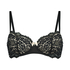 Rose Padded Underwired Bra, Black