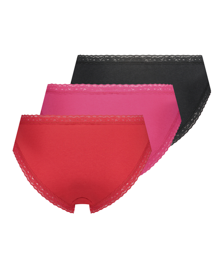 3 Pack Knickers, Red