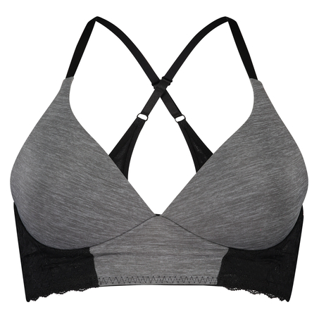 Ava Padded Non-Underwired Bra, Grey
