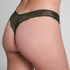 Lace Back Invisible Thong, Green