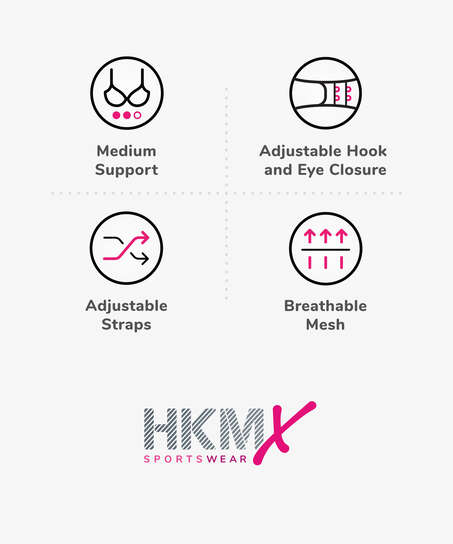 HKMX Sports bra The All Star Level 2, Black