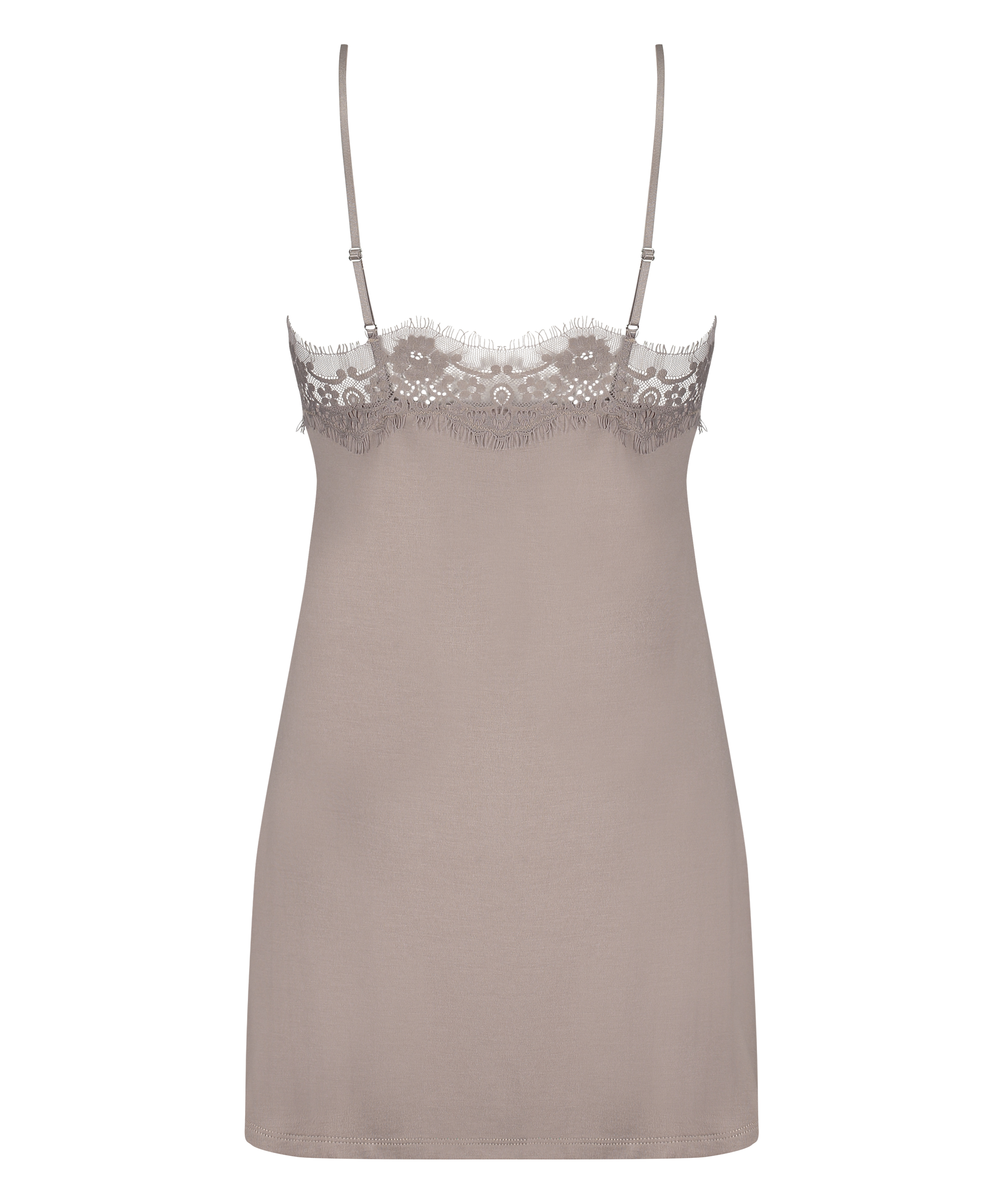 Lace Modal Dress, Brown, main