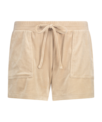Velvet Pocket shorts, Beige