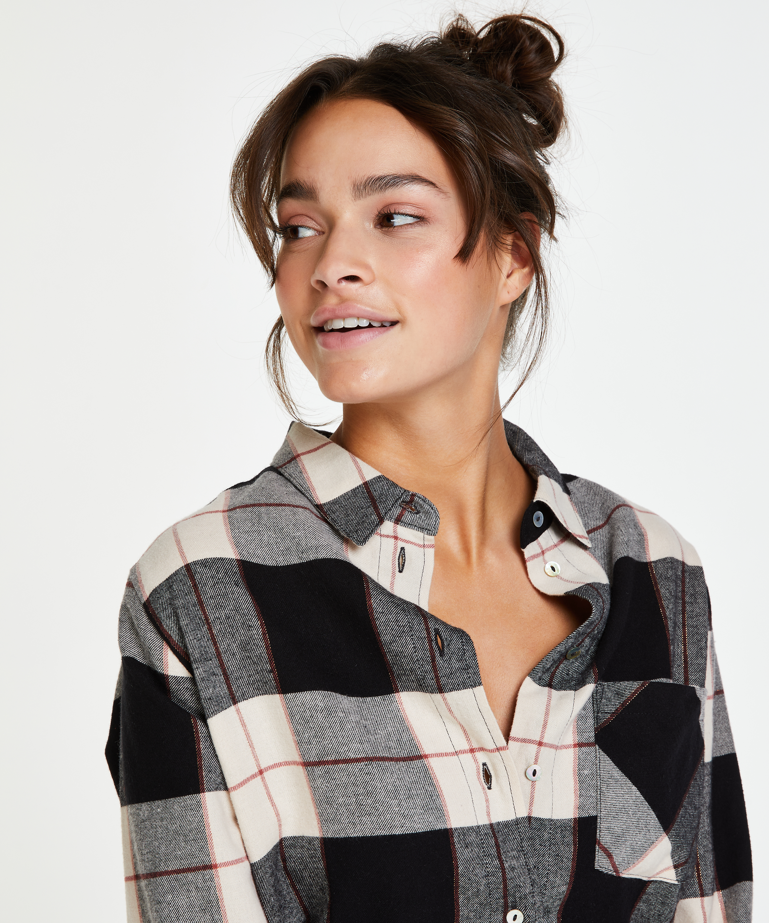 Longsleeved Nightshirt, Black, main