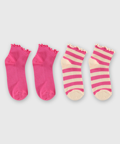 2 pairs of socks, Pink