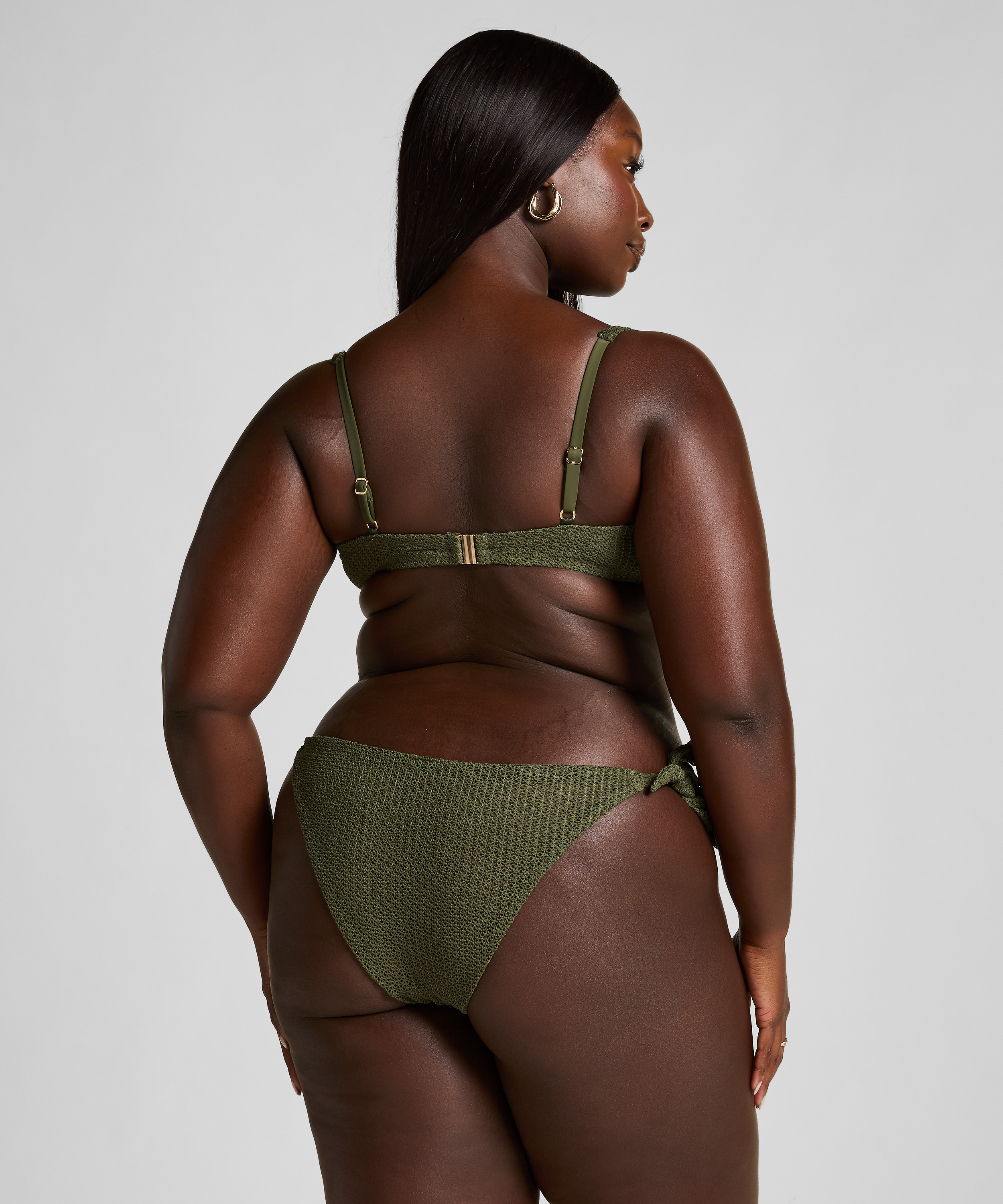 Cairo Non-padded Underwired Bikini Top, Green, main