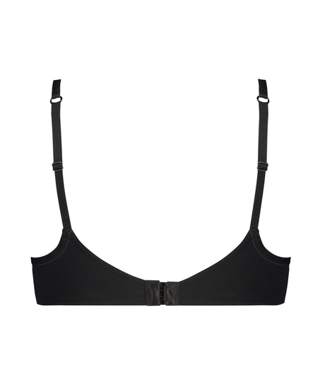 Mesh Padded underwired bra, Black