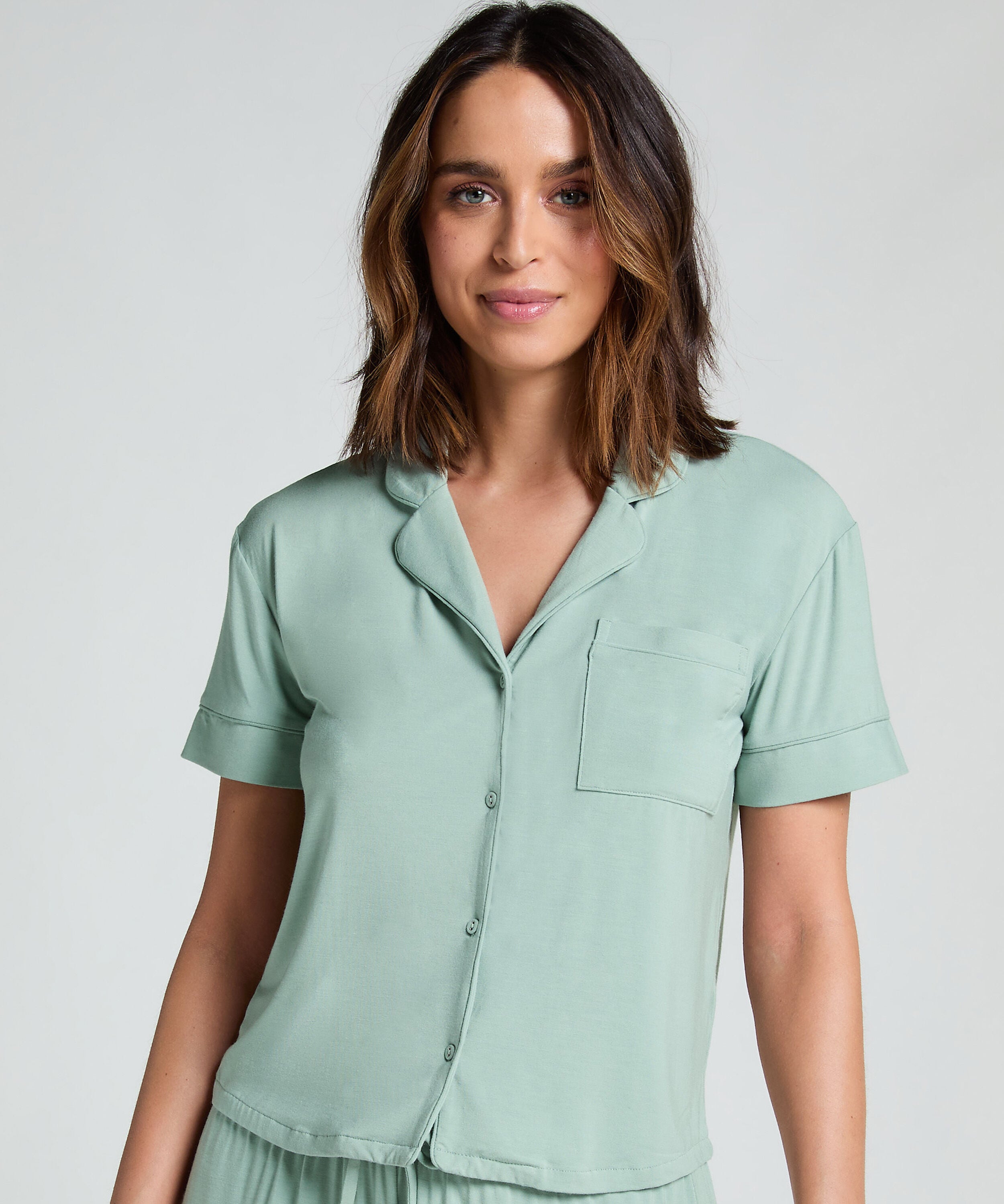 Pyjama Jacket Jersey Essential, Green