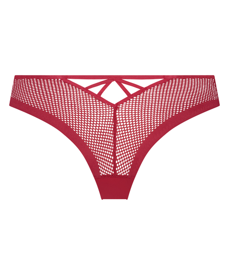 Invisible Fishnet Brazilian, Red
