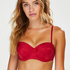 Lola Padded Push-Up Underwired Bikini Top, Red
