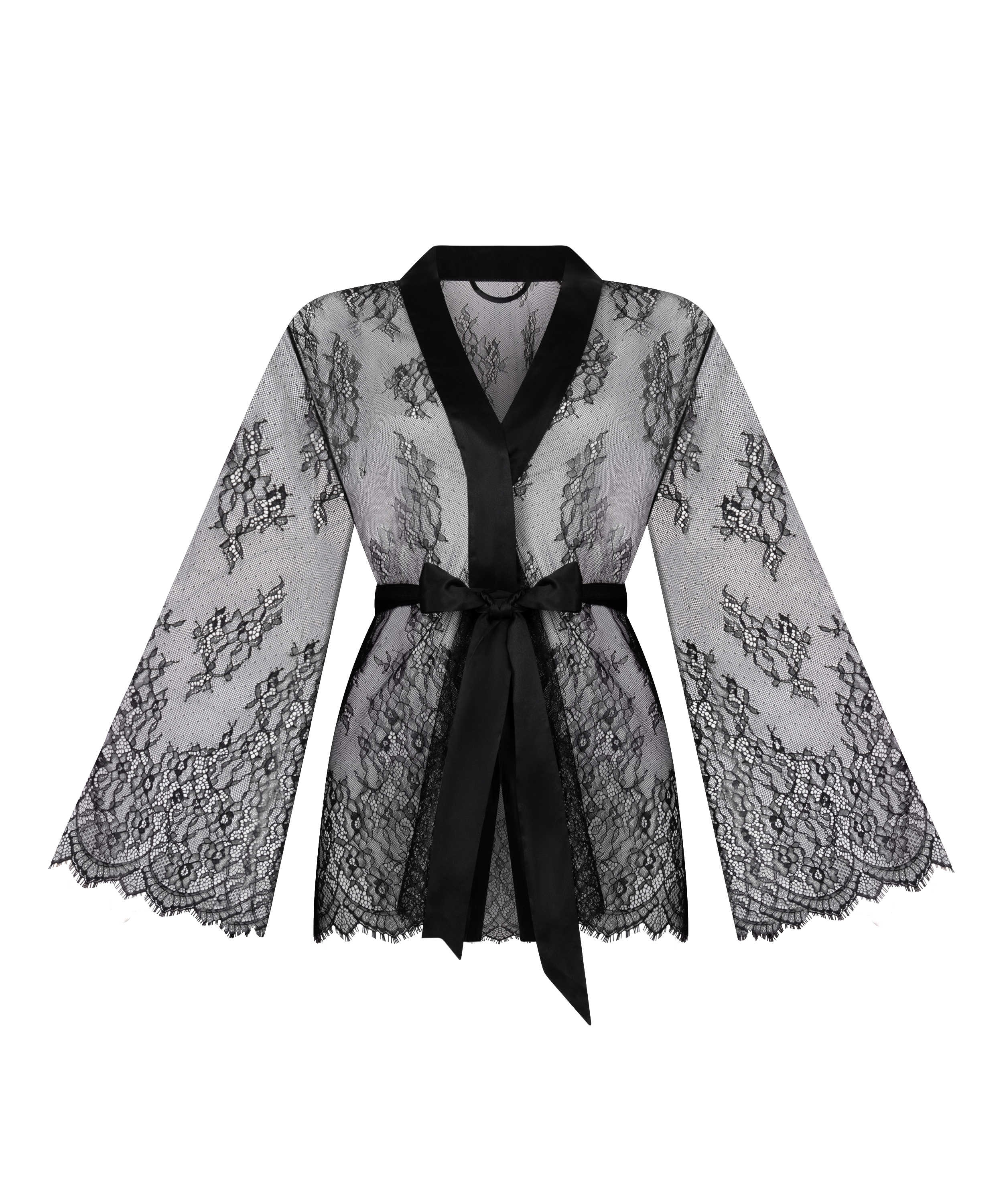 Kimono Allover Lace, Black, main