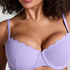 Scallop Padded Underwired Bikini Top, Purple