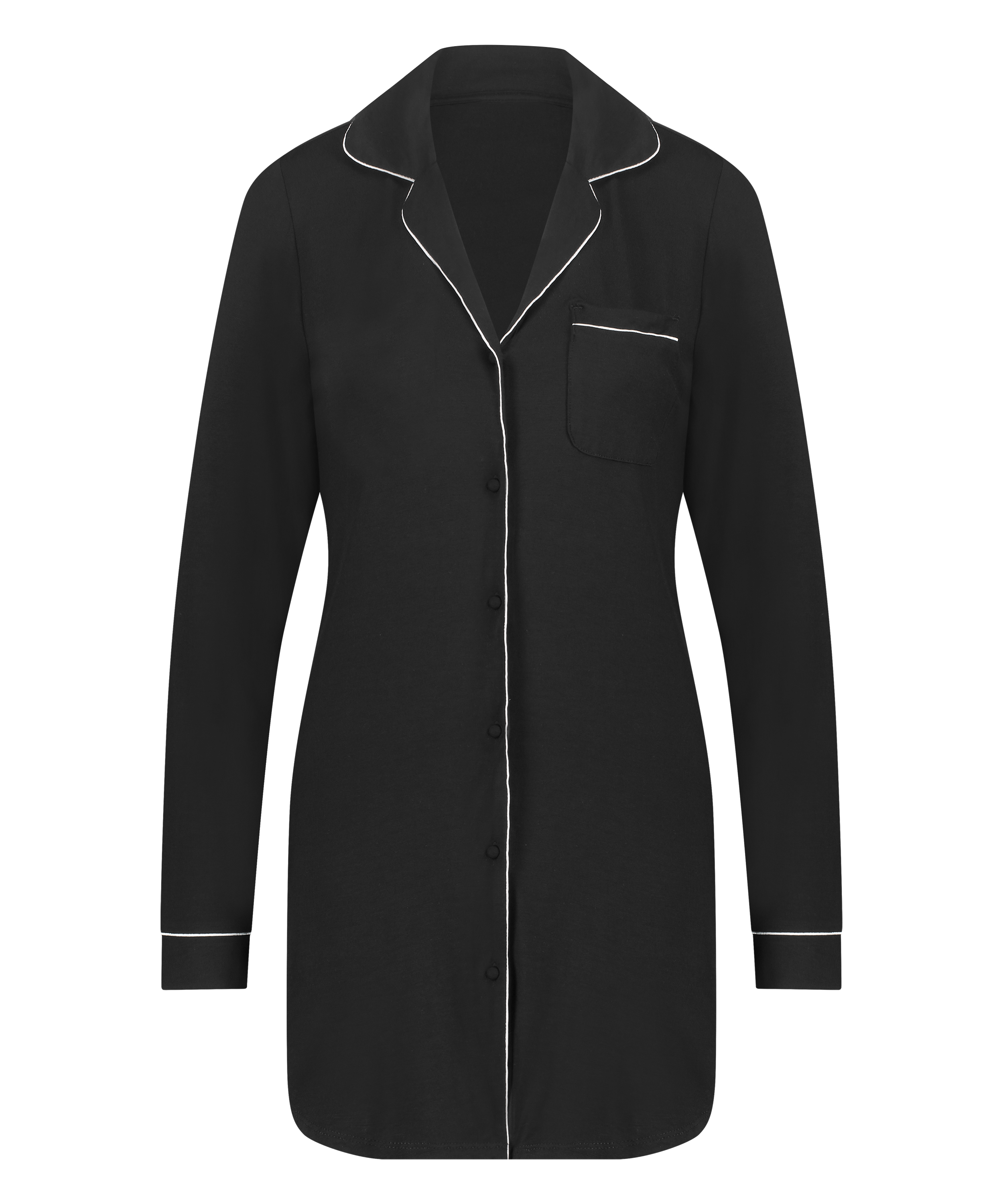 Essential Jersey Shirtdress, Black, main