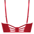 Charlotta Padded Underwired Longline Push-Up Bra, Red